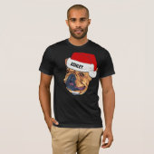 Niedlich Boston Terrier Christmas Hat Dog Big T-Shirt (Vorne ganz)