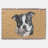 Niedlich Boston Terrier Dog Decke (Vorderseite)