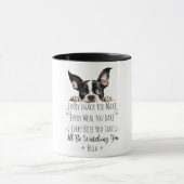 Niedlich Boston Terrier Dog Funny Custom Tasse (Zentrum)