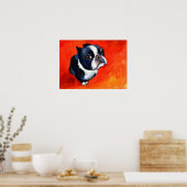 Niedlich Boston Terrier Dog Gemälde Svetlana Novik Poster (Küche)