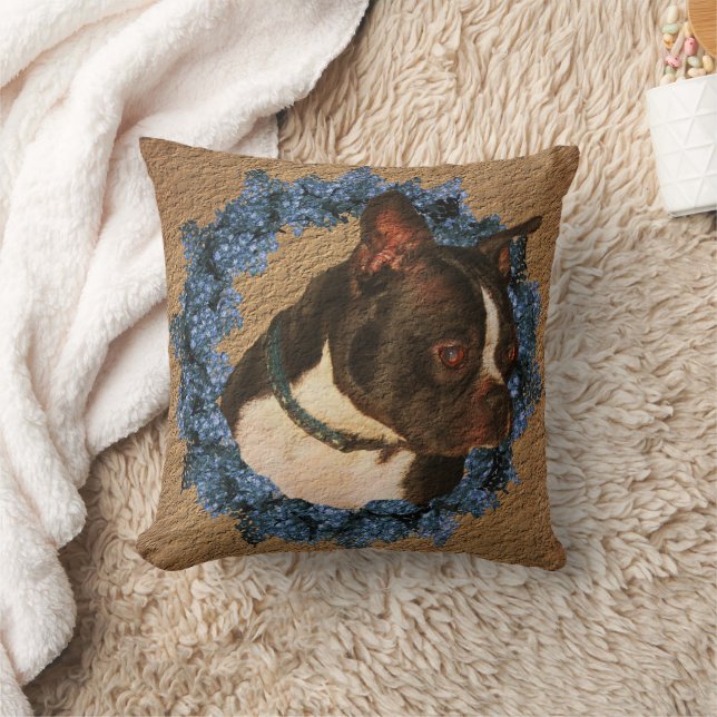 Niedlich Boston Terrier Dog Kissen (Decke)