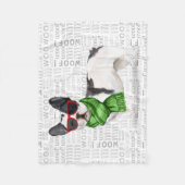 Niedlich Boston Terrier Dog Lover Weihnachten Fleecedecke (Vorderseite)