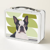 Niedlich Boston Terrier Dog Metall Brotdose (Rückseite)