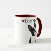 Niedlich Boston Terrier Heart Dog Mama Welpe Tasse (VorderseiteRechts)