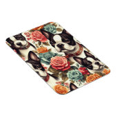 Niedlich Boston Terrier Illustration Magnet (Rechte Seite)