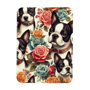 Niedlich Boston Terrier Illustration Magnet