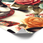 Niedlich Boston Terrier Illustration Poster (Ecke)