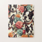 Niedlich Boston Terrier Illustration Puzzle (Vertikal)