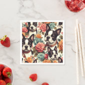 Niedlich Boston Terrier Illustration Serviette (Beispiel)