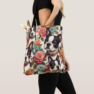 Niedlich Boston Terrier Illustration Tasche