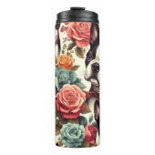 Niedlich Boston Terrier Illustration Thermosbecher (Vorderseite)