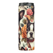 Niedlich Boston Terrier Illustration Thermosbecher (Rückseite)