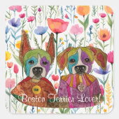 Niedlich Boston Terrier Lover Sticker (Vorderseite)