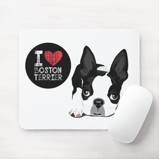 Niedlich Boston Terrier Mama Welpe Funny Dog Lover Mousepad (Mit Mouse)