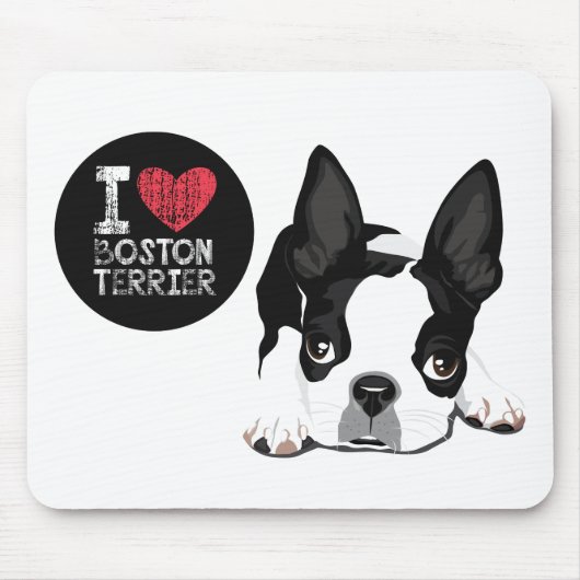 Niedlich Boston Terrier Mama Welpe Funny Dog Lover Mousepad (Vorne)