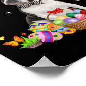 Niedlich Boston Terrier Ostertag Bunny Egs Ostern Poster (Ecke)