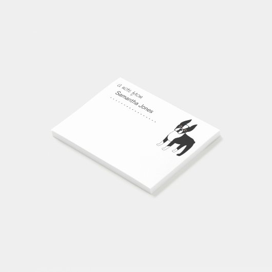 Niedlich Boston Terrier Post-it Klebezettel (angewinkelt)