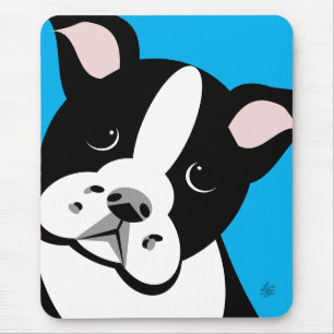 Niedlich Boston Terrier Puppy Mouse Pad Mousepad