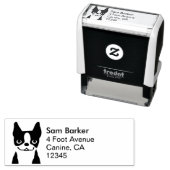 Niedlich Boston Terrier Rücksendeadresse Permastempel (Beispiel)