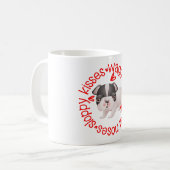 Niedlich Boston Terrier, schlampige Küsse Kaffeetasse (Vorderseite Links)
