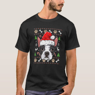 Niedlich Boston Terrier Ugly Christmas Sweater San T-Shirt