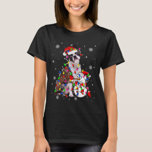 Niedlich Boston Terrier Weihnachtsmannmütze T-Shirt
