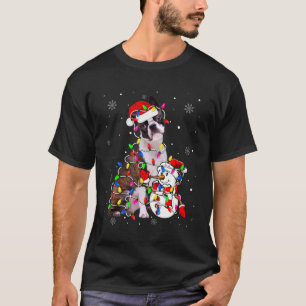 Niedlich Boston Terrier Weihnachtsmannmütze Weihna T-Shirt