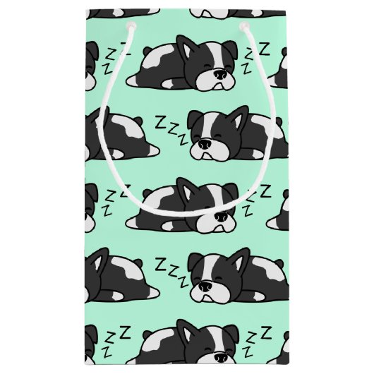 Niedlich Boston Terrier ZZZ Hund Liebhaber von Ges Kleine Geschenktüte (Rückseite)