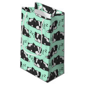 Niedlich Boston Terrier ZZZ Hund Liebhaber von Ges Kleine Geschenktüte (Rückseite Schrägansicht)