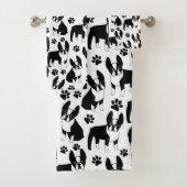 Niedlich Boston Terriers Black and White Badhandtuch Set (Insitu)
