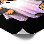 Niedlich Bougie Ghost Kaffee Pumpkin Spooky Season Poster (Ecke)