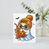 Niedlich Boujee Ghost Halloween | Spooky Chic Aest Postkarte (Stehend Vorderseite)
