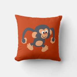 Niedlich Bouncy Cartoon Chimpanzee Pillow Kissen