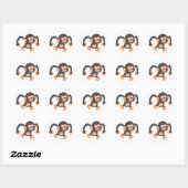 Niedlich Bouncy Cartoon Chimpanzee Sticker (Blatt)