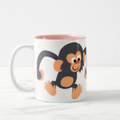 Niedlich Bouncy Cartoon Chimpanzee Tasse (Links)
