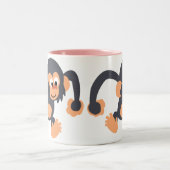 Niedlich Bouncy Cartoon Chimpanzee Tasse (Mittel)