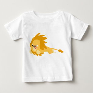Niedlich Bouncy Cartoon Lion Baby T - Shirt