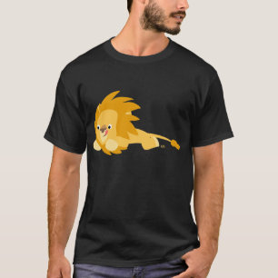 Niedlich Bouncy Cartoon Lion T - Shirt