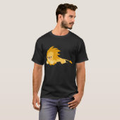 Niedlich Bouncy Cartoon Lion T - Shirt (Vorne ganz)