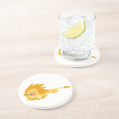 Niedlich Bouncy Cartoon Lion Untersetzer (Seite)