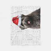 Niedlich Bouvier Flanders Cattle Dog Weihnachtsfei Fleecedecke (Vorderseite)