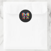 Niedlich Bow Coquette Funny Cinco Runder Aufkleber (Tasche)