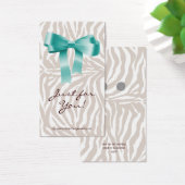 Niedlich Bow Earring Display Card Zebra (Schreibtisch)