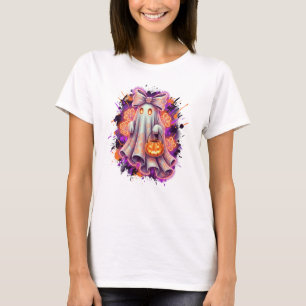Niedlich Bow Ghost Pumpkin Halloween Shirt