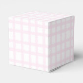 Niedlich Bow Pastel Pink Gingham Baby Dusche Geschenkschachtel (Rückseite)