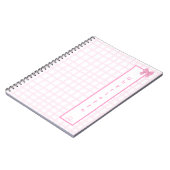 Niedlich Bow Pastel Pink Gingham Notebook Notizblock (Linke Seite)