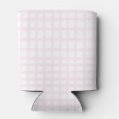 Niedlich Bow Pastel Pink Gingham Personalize Dosenkühler (Rückseite)