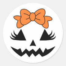 Niedlich Bow Pumpkin-Gesichtsticker