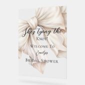 Niedlich Bow Sie bindet das Brautparty des Knotens Acrylschild (Winkel)