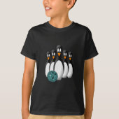 Niedlich Bowling Button Pinguine T-Shirt (Vorderseite)